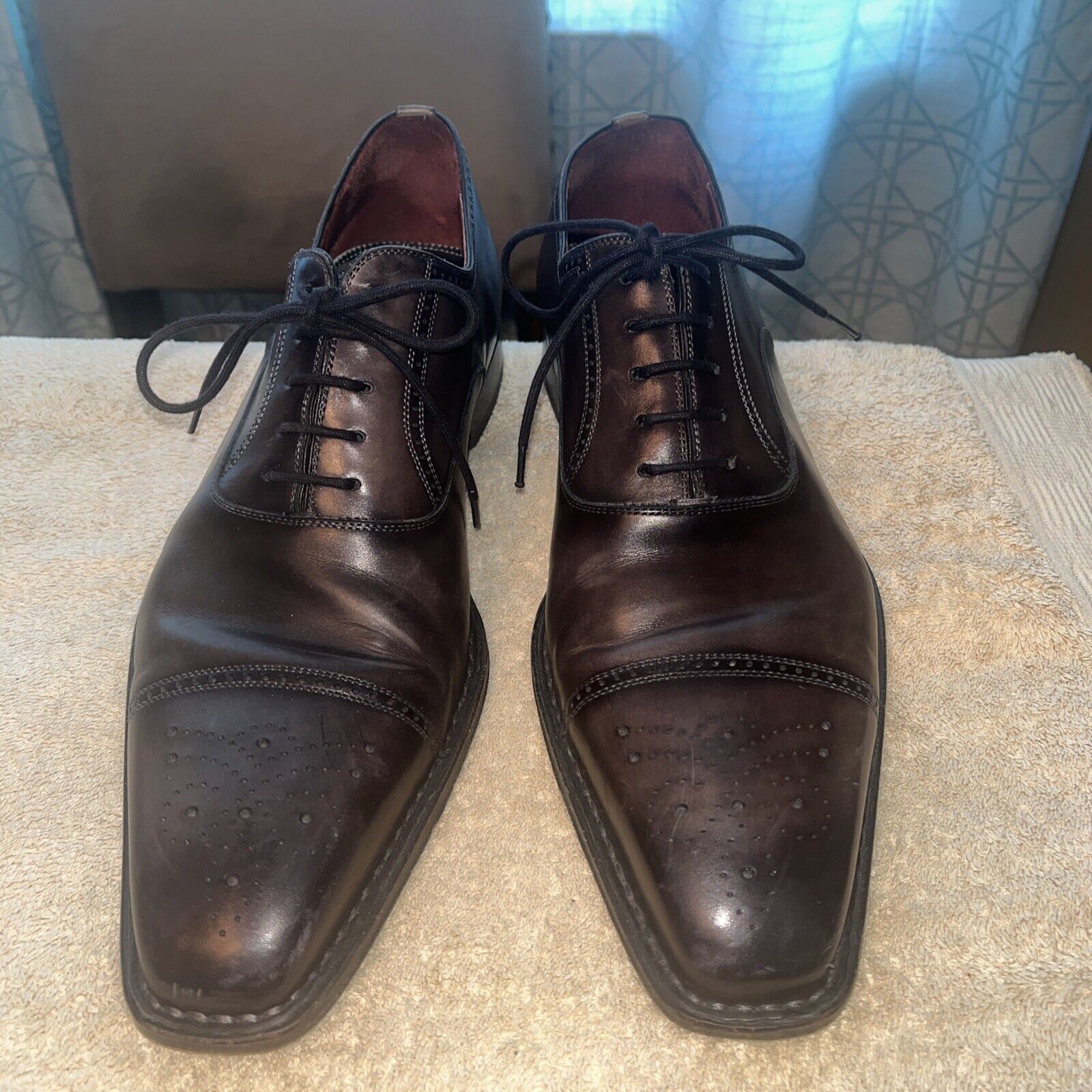 Magnanni Selection Dark Brown Leather Wingtip Lac… - image 3