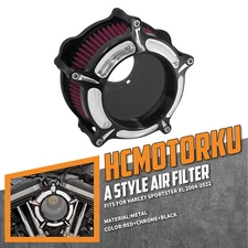Transparent Air Filter Red Intake For For Harley 04-22 Sportster 883 1200 48 72