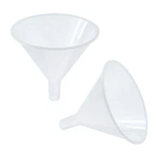 2Pcs 150ml Lab Funnels Plastic Laboratory Filter Funnels with Wide Mouth Clear