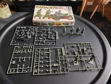 A Plastic BMW R75 German Motorcycle & Sidecar Kit In 1.35 Scale By Tamiya 1972