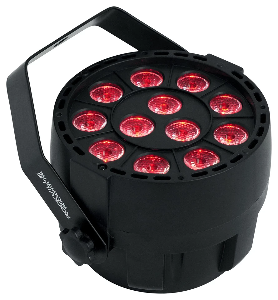Rockville RockPAR TRI LED RGB Compact Par Can Pro DJ DMX Wash Light+Remote Black - Image 2 of 4