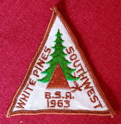Vintage BSA White Pines Southwest District Patch 1963 Boy Scouts Chicago