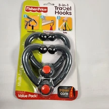 FISHER PRICE 3 in 1 TRAVEL HOOKS STROLLERS SHOPPING