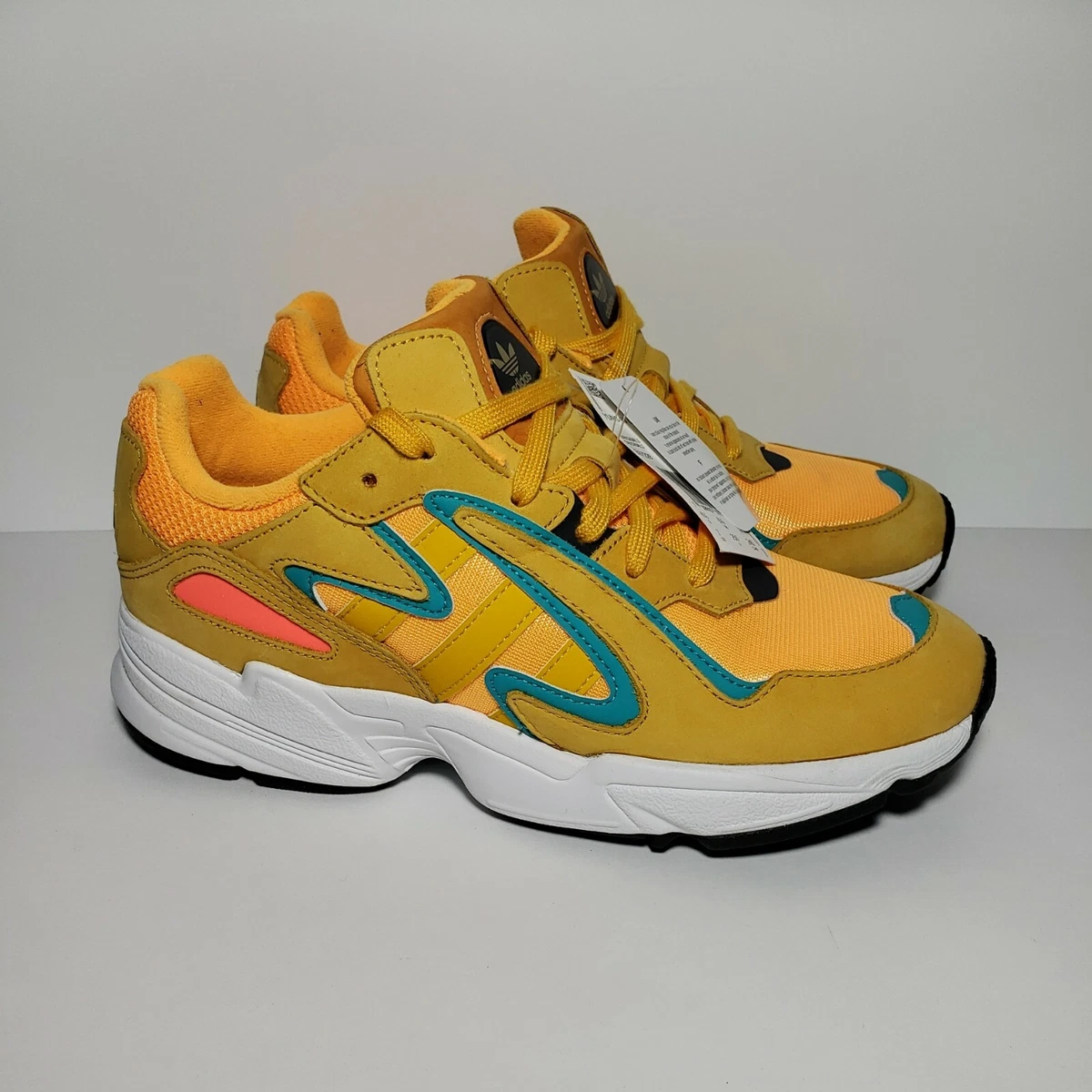 Adidas Yung-96 Chasm J - Men&#039;s 7 or Women&#039;s 8 - Gold YellowWhite Shoes | eBay