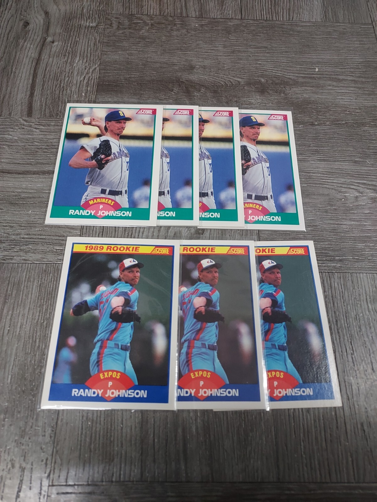 RANDY JOHNSON 1989 SCORE/TRADED QUANTITY OF 7 ROOKIE CARD. MARINERS. | eBay