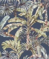 Tapete Vlies Rasch Dschungel BläTter GrüN Blau Florentine 485288 (4,73€/1Qm)