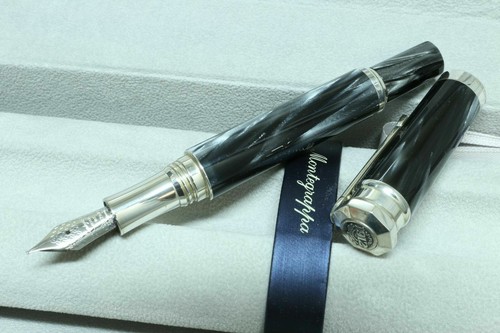 Montegrappa "EMOZIONE" Füller NIB 18k Gold M 925 Silver Schwarz eVp 1250€ - Bild 2 von 4