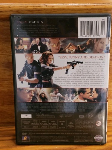 DVD Video Mr & Mrs Smith PG13 2005 Fullscreen Brad Pitt Angelina Jolie 2 Hrs - Picture 2 of 3