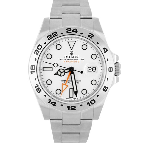2019 PAPERS UNPOL. Rolex Explorer II Polar White Orange 42mm 216570 Watch BOX