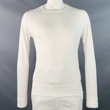 JAMES PERSE Size S White Cotton Crew Neck Swe...
