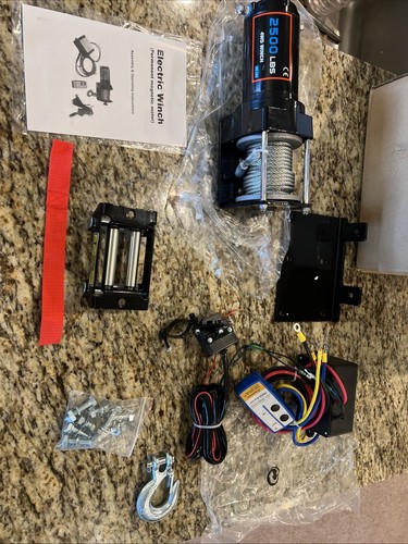 2500LBS Electric Winch Waterproof Truck Trailer 9.2m Synthetic Rope Off-Road 4WD - Picture 2 of 14