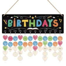 Colorful Classroom Birthday Calendar Wall Hanging 16''x5'' , DIY Birthday Cal...