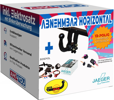 AUTOHAK AHK für Ford S-MAX ab 15 hori. abnehmbar + 13-pol JAEGER ES SPEZ