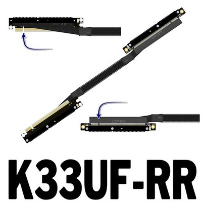 PCI-E 5.0 X16 Grafikkabel Pcie x16 5.0 270° Stecker Schwarzes Verlängerungskabel