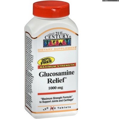 Glucosamine 1000mg Tablets, 120 Count   Unflavored Dietary Supplement
