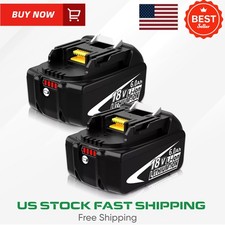 2X 6.0AH Replacement Battery For Makita 18V Li-Ion Battery BL1850 BL1830 BL1860B