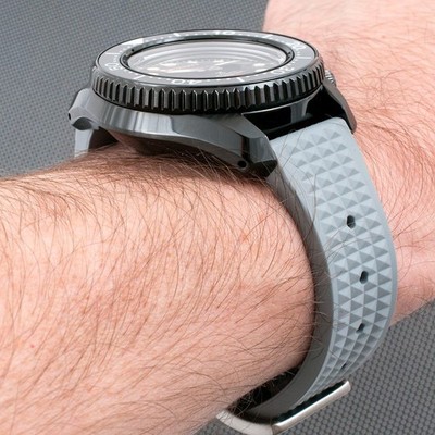 FKM Rubber Quick Release Waffle Watch Strap Band Replacement Dive Seiko Silicone