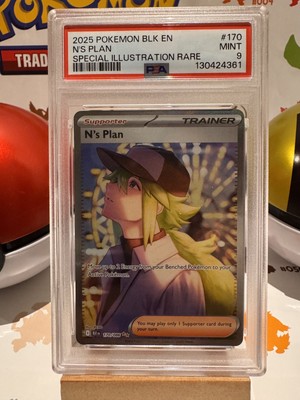 2025 Pokemon Black Bolt 170/086 N's Plan PSA 9 SIR Special Illustration Rare   