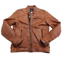 G-Star Raw Denim, Lederjacke, Unisex, Biker Leather, Größe: M 01-5204 South E D