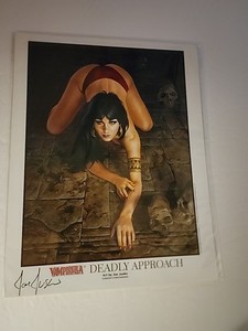 Ultra Rare Vampirella Deadly Approach Lithograph Signed Joe Jusko Hot 🔥 Art 