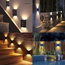 Super Bright Solar LED Outdoor Lights Waterproof Garden Fence Wall Lamp