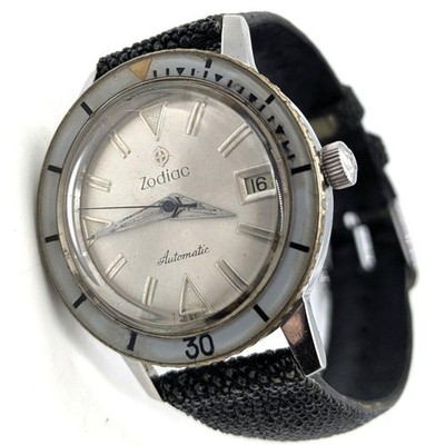Zodiac Sea Wolf Automatik Uhr 20 ATM Wasserdicht Datum Vintage Herren
