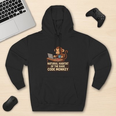 Code Monkey Habitat Hoodie - Gift Software Developer Programmer DevOps Funny