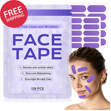 Overnight Face Tape Wrinkle Patches Forehead Smile Lines Smooth Sleep Skin