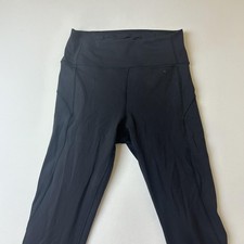 Lululemon Pants Womens 6 Black High Rise Leggings Yoga Activewear Waist Pocket
