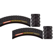 Pack of 2 Kenda KRad Sport 26x2.5 Clincher Wire TPI 50 Black/Bsk Reflective