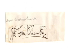 George Cruikshank (1792-1878)  Signed Clip / Autograph Illustrator /Plus Erskine