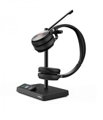 Yealink WH62 Dual Teams DECT Wireless On-Ear Headset mit Ständer - Schwarz