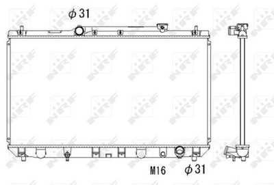 NRF Motorkühler Wasserkühler EASY FIT 53307 für TOYOTA CAMRY Aluminium CELICA 2