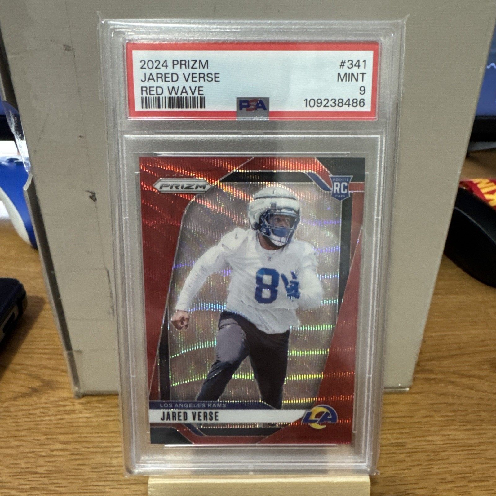 2024 Panini Prizm Red Wave Jared Verse Rookie (RC) /149 #341 PSA 9