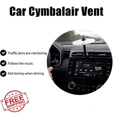 Car Vent Mini Cymbal, Metal Drum Crash Silver, Drummer Gift
