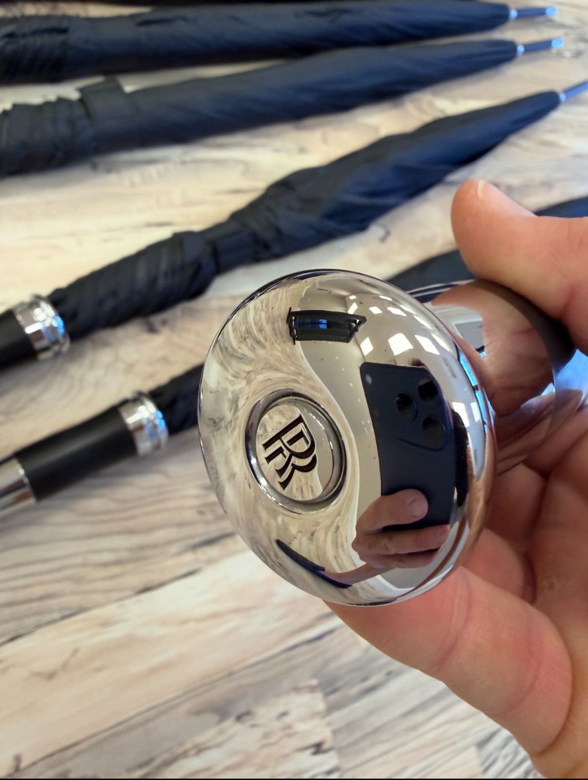 1x Black Insert Umbrella for Rolls Royce Phantom Ghost Dawn Wraith Cullinan