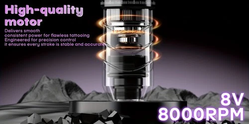 POSEIDON Wireless Tattoo Pen 2.4-4.2mm Stroke 2300mAh Digital Screen image 13