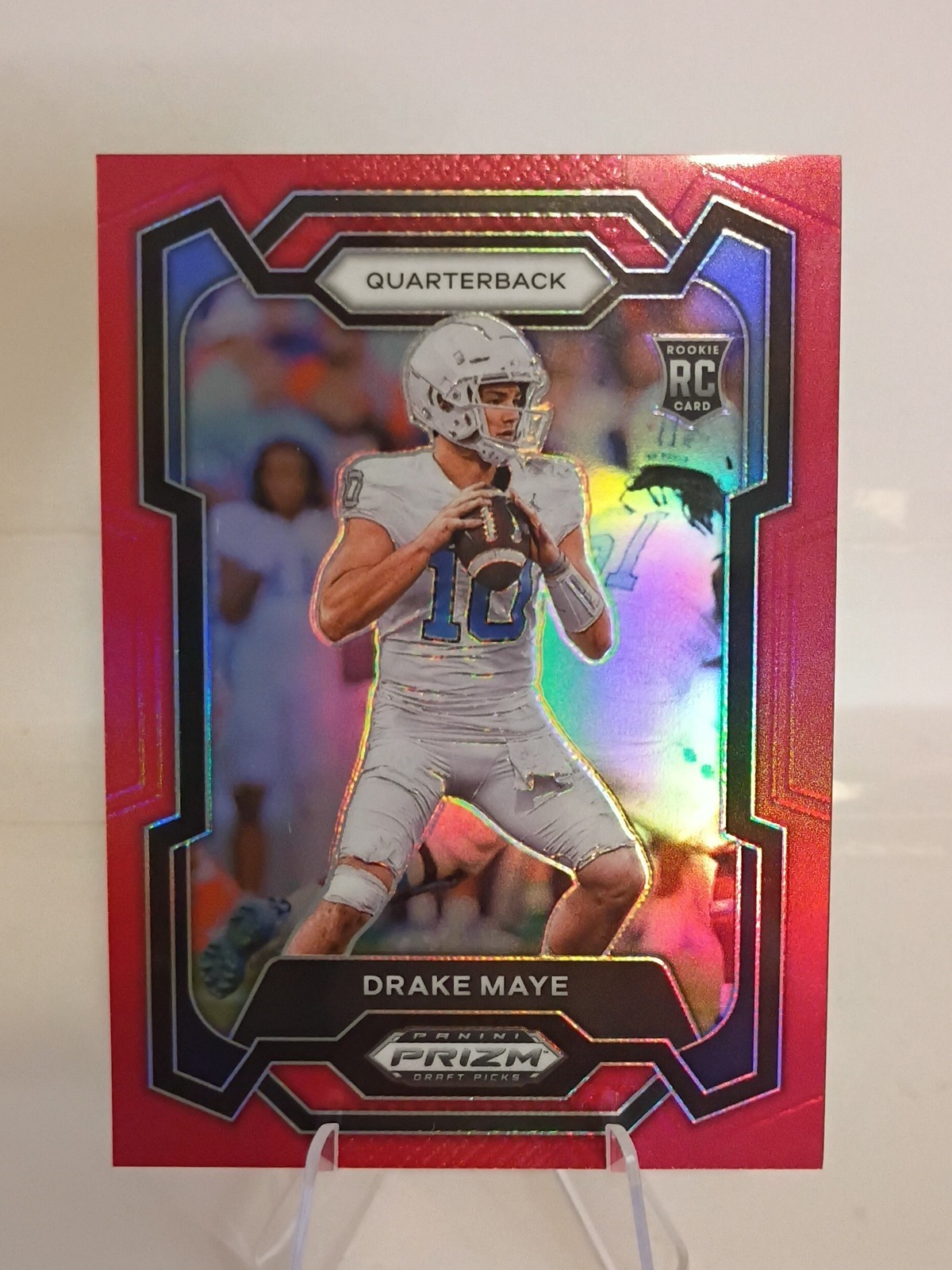 2024 Panini Prizm Draft Picks 🔥 Drake Maye 🔥 RC Shield RED PRIZM ⭐ 23/299 ⭐