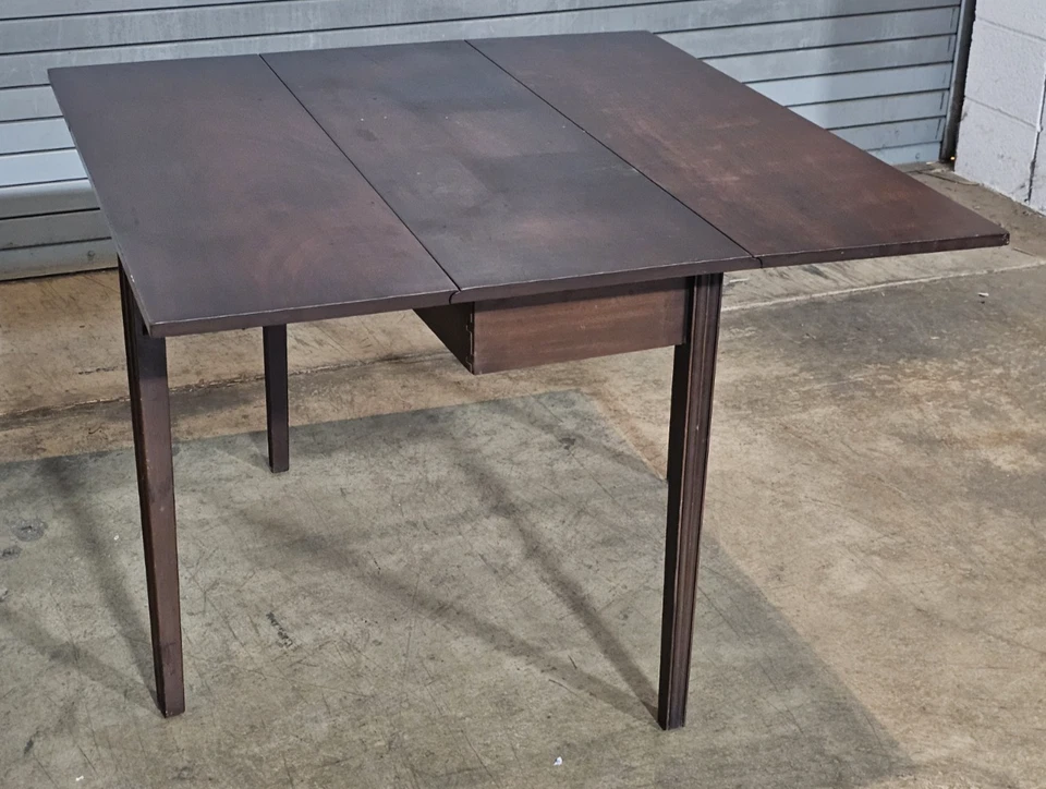 Mesa Kittinger Williamsburg Caoba Hoja Caída CW 96 Rara Foto 3 de 4