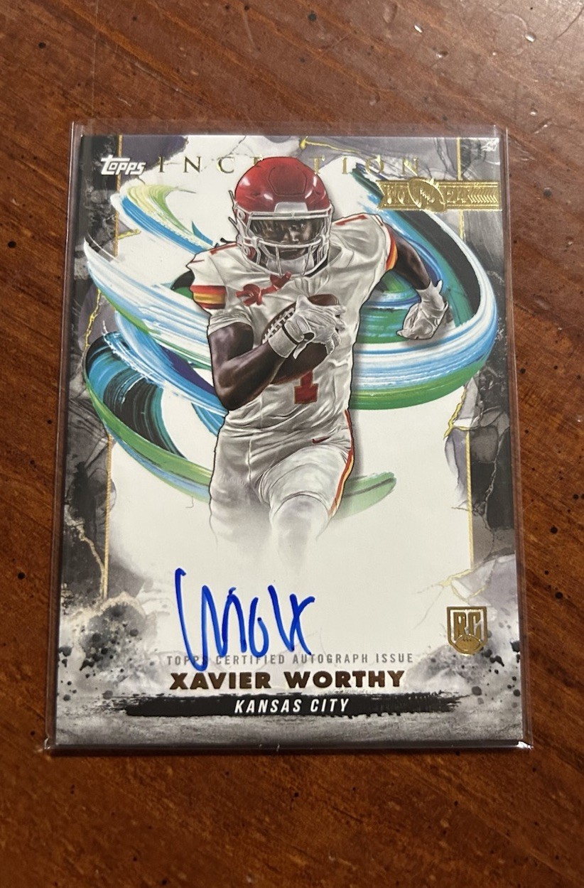 2024 Topps Inception Rookie Autographs #RA-XW Xavier Worthy RC On Card Auto