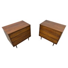 Mid-Century Modern 3-Drawer Walnut Bachelor C...