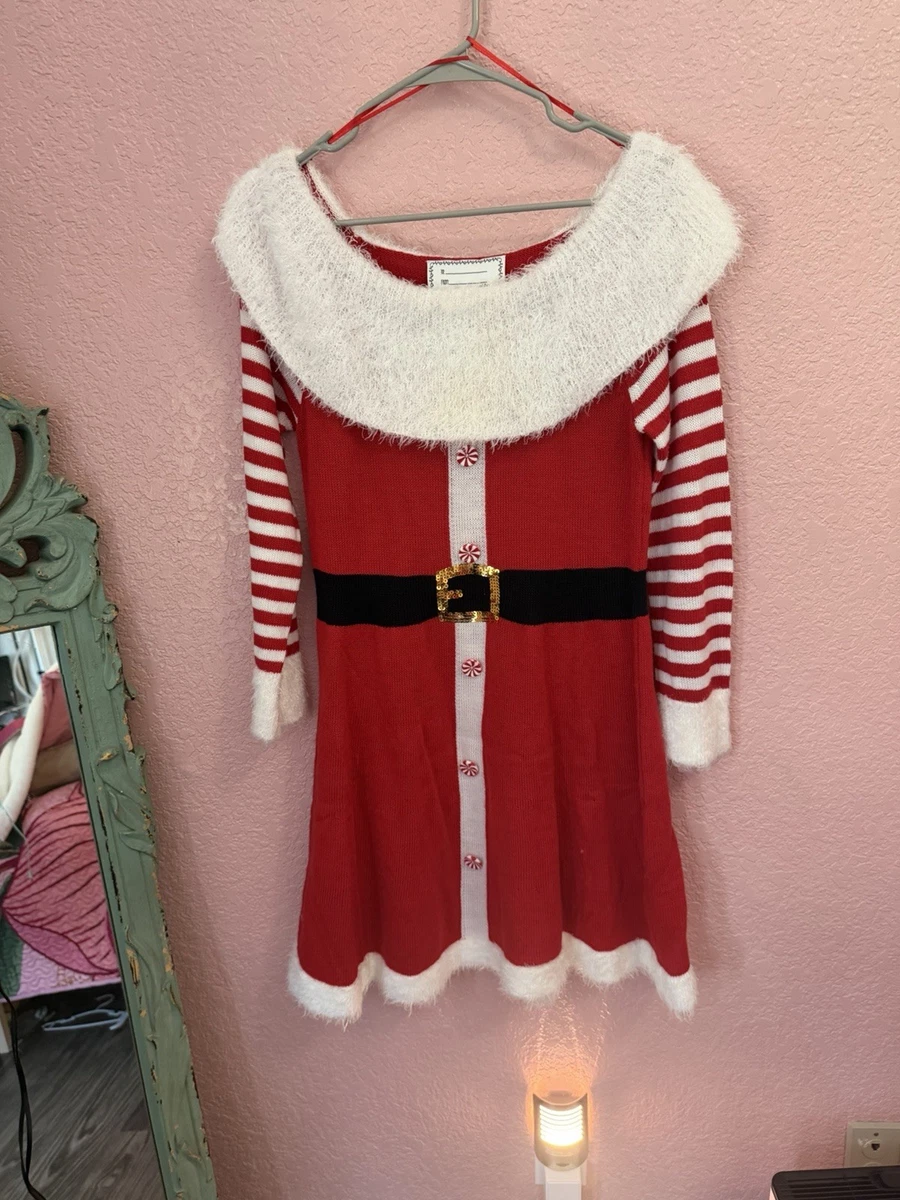 knee length dresses for ladies Deluxe Velvet Christmas Dress Hooded Female Santa Claus Costume Women –  jetechband main image 0