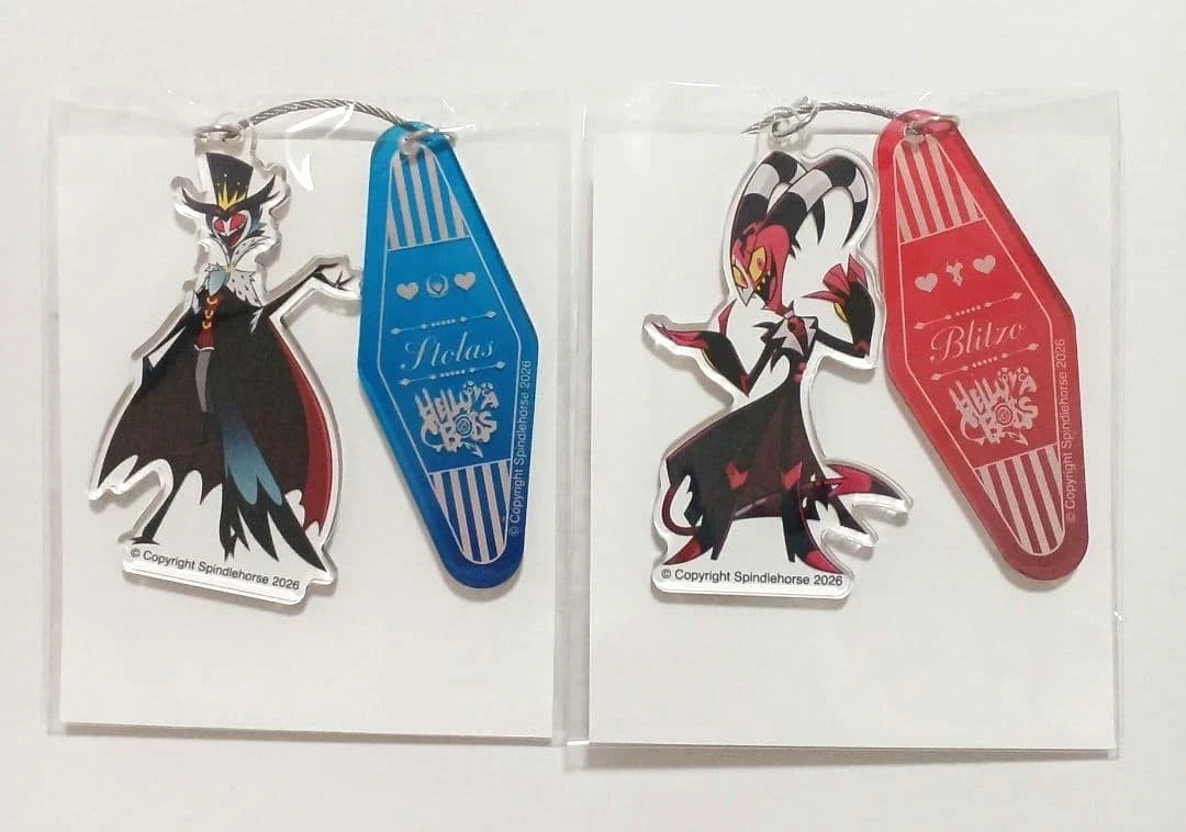 Helluva Boss Blitz Stolas Double Acrylic Keychain Set of 2 SMILE