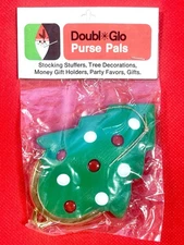 Doubl Glo Purse Pals Coin Purse Christmas Stocking Stuffer Ornament Vintage New