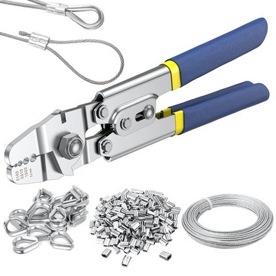 100ft Wire Rope Crimping Tool Kit Fishing Crimping Tool With 304 Stainless Steel