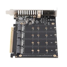 M.2 NVME SSD To PCIE X16 Adapter 4 Port High Speed 4x32Gbps Soft Card W BL