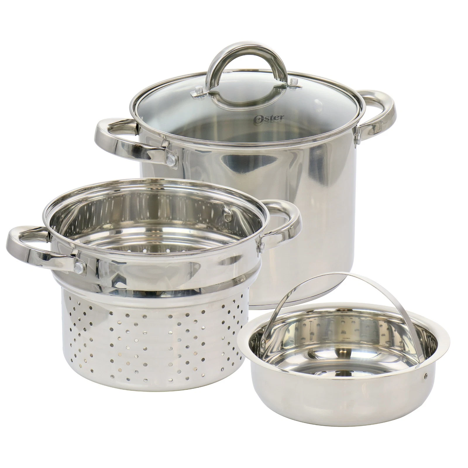 Oster Sangerfield 4 Piece 5 Quart Stainless Steel Pasta Pot with Lid
Opens in a new window or tab