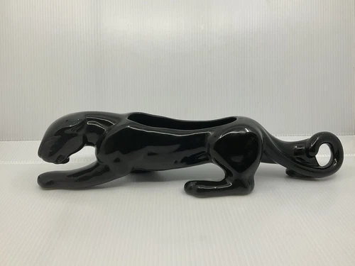 Vintage Haeger Black Panther Planter, Mid Century, Cool! 15 1/4"