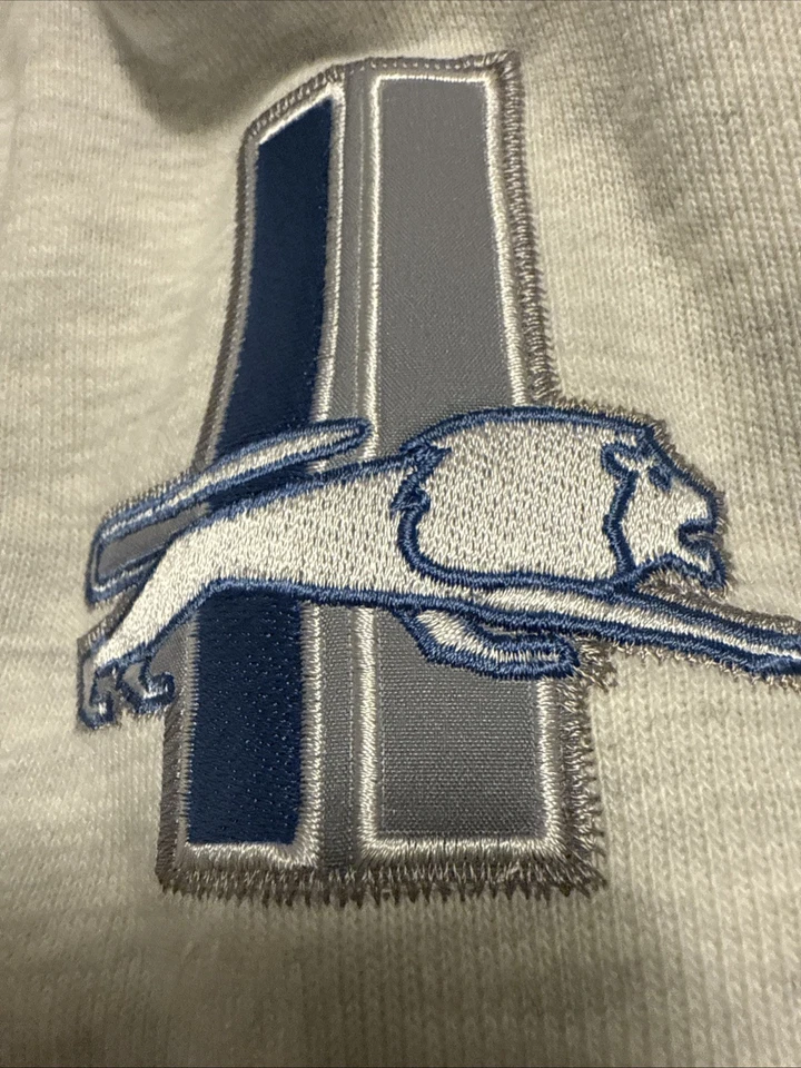 Moletom com capuz masculino Mitchell & Ness Detroit Lions Throwbacks tamanho 3XLT novo com etiquetas cinza urze - Imagem 3 de 4