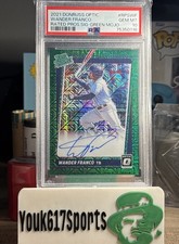 2021 Donruss Optic Wander Franco Green Prizm Mojo #’d /99 PSA 10 Rated Rookie